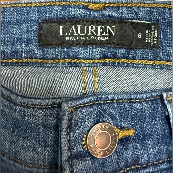 Lauren Ralph Lauren medium wash tall classic cut denim jeans size 6 32 inseam EC - Picture 4 of 9